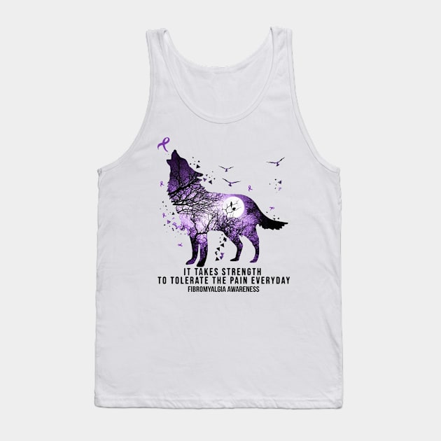 Wolf It Take Strength To Tolerate The Pain Everyday Tank Top by jonetressie